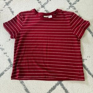 Red and White Striped Shirt- Max Studio